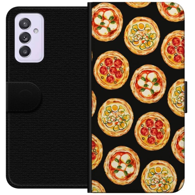 Lompakkokotelo Samsung Galaxy A82 5G-laitteelle, jossa on Pizza kuvio