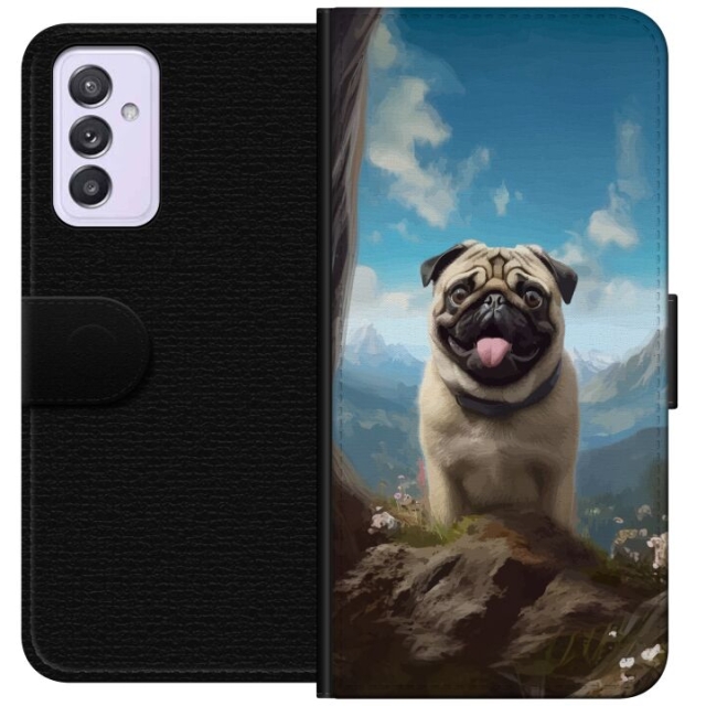 Lompakkokotelo Samsung Galaxy A82 5G-laitteelle, jossa on Iloinen Koira kuvio
