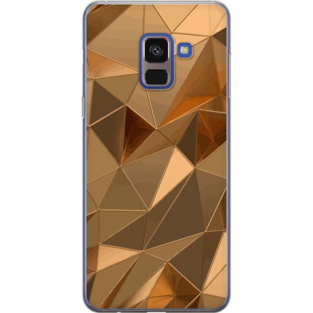 Kännykkäkuori Samsung Galaxy A8 (2018)-laitteelle, jossa on 3D Kulta kuvio