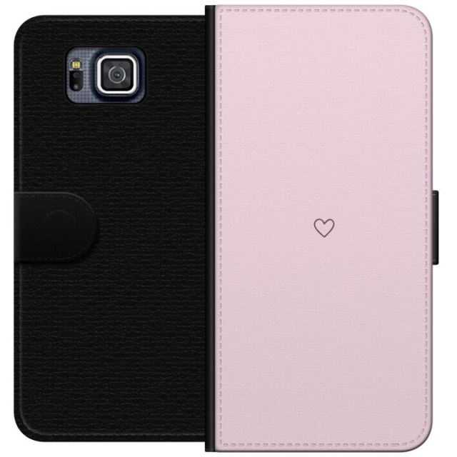 Lompakkokotelo Samsung Galaxy Alpha-laitteelle, jossa on Sydän kuvio