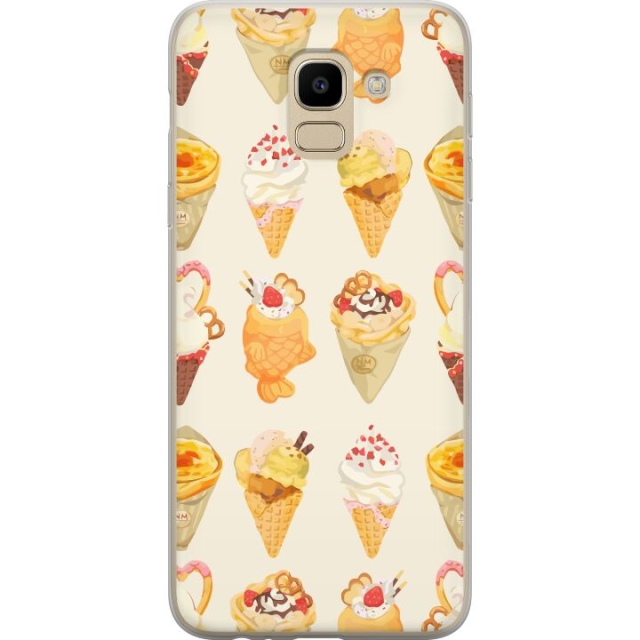 Kännykkäkuori Samsung Galaxy J6-laitteelle, jossa on Lasinen kuvio