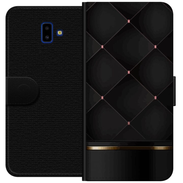 Lompakkokotelo Samsung Galaxy J6+-laitteelle, jossa on Ylellinen linja kuvio