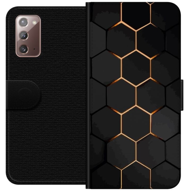 Lompakkokotelo Samsung Galaxy Note20-laitteelle, jossa on Ylellinen Kuvio kuvio