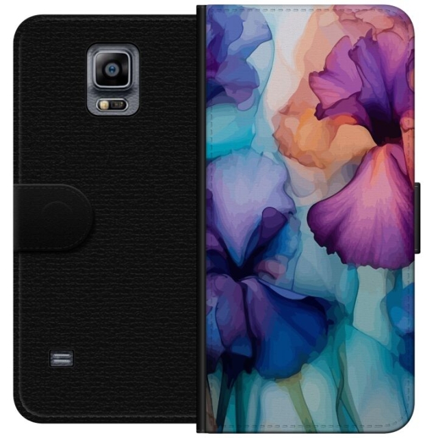 Lompakkokotelo Samsung Galaxy Note 4-laitteelle, jossa on Maagiset kukat kuvio