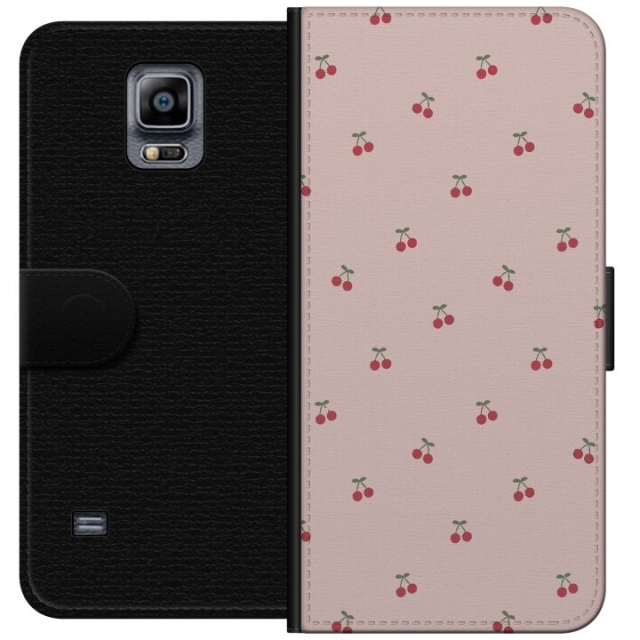 Lompakkokotelo Samsung Galaxy Note 4-laitteelle, jossa on Kirsikka kuvio