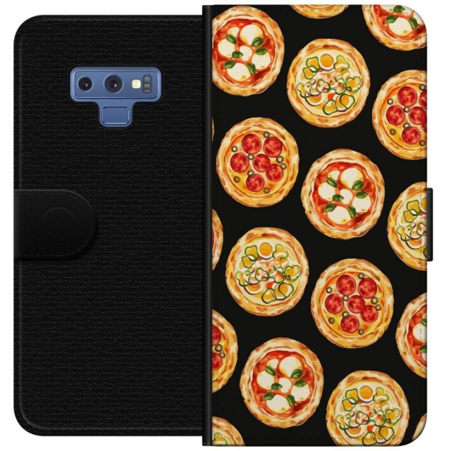Lompakkokotelo Samsung Galaxy Note9-laitteelle, jossa on Pizza kuvio