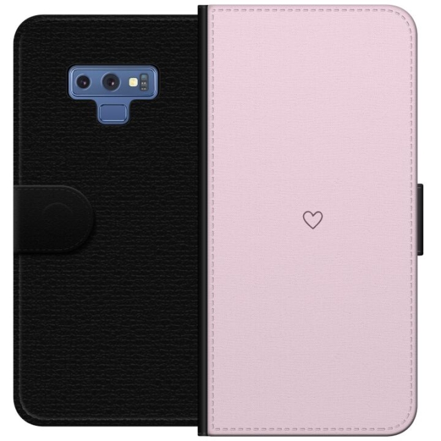 Lompakkokotelo Samsung Galaxy Note9-laitteelle, jossa on Sydän kuvio