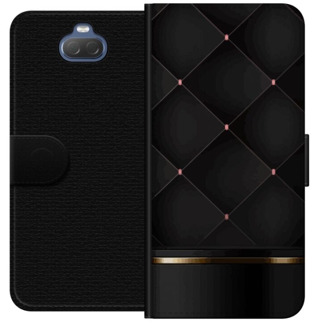 Lompakkokotelo Sony Xperia 10-laitteelle, jossa on Ylellinen linja kuvio
