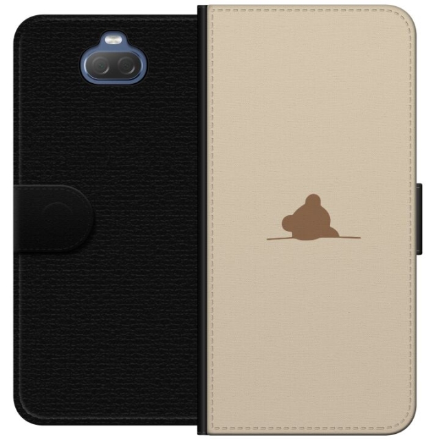 Lompakkokotelo Sony Xperia 10-laitteelle, jossa on Nalle kuvio