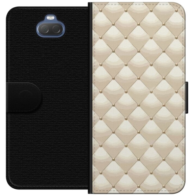 Lompakkokotelo Sony Xperia 10-laitteelle, jossa on Kultakiilto kuvio