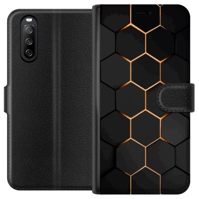 Lompakkokotelo Sony Xperia 10 III-laitteelle, jossa on Ylellinen Kuvio kuvio