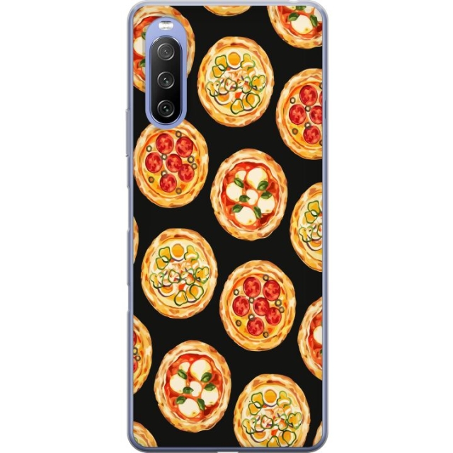 Kännykkäkuori Sony Xperia 10 III-laitteelle, jossa on Pizza kuvio