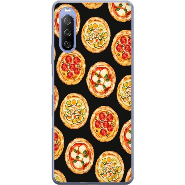 Kännykkäkuori Sony Xperia 10 III Lite-laitteelle, jossa on Pizza kuvio