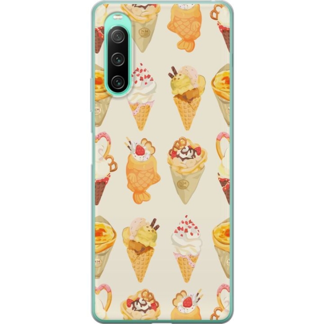 Kännykkäkuori Sony Xperia 10 IV-laitteelle, jossa on Lasinen kuvio