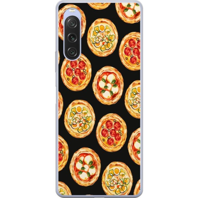 Kännykkäkuori Sony Xperia 10 V-laitteelle, jossa on Pizza kuvio
