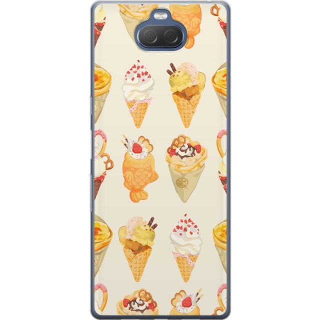 Kännykkäkuori Sony Xperia 10 Plus-laitteelle, jossa on Lasinen kuvio