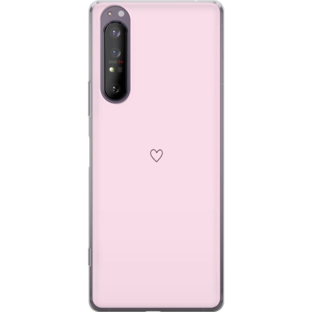 Kännykkäkuori Sony Xperia 1 II-laitteelle, jossa on Sydän kuvio