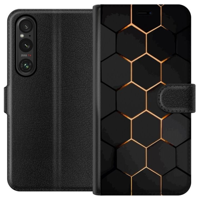 Lompakkokotelo Sony Xperia 1 V-laitteelle, jossa on Ylellinen Kuvio kuvio