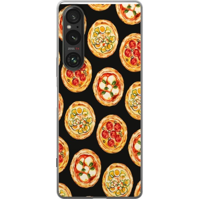 Kännykkäkuori Sony Xperia 1 V-laitteelle, jossa on Pizza kuvio