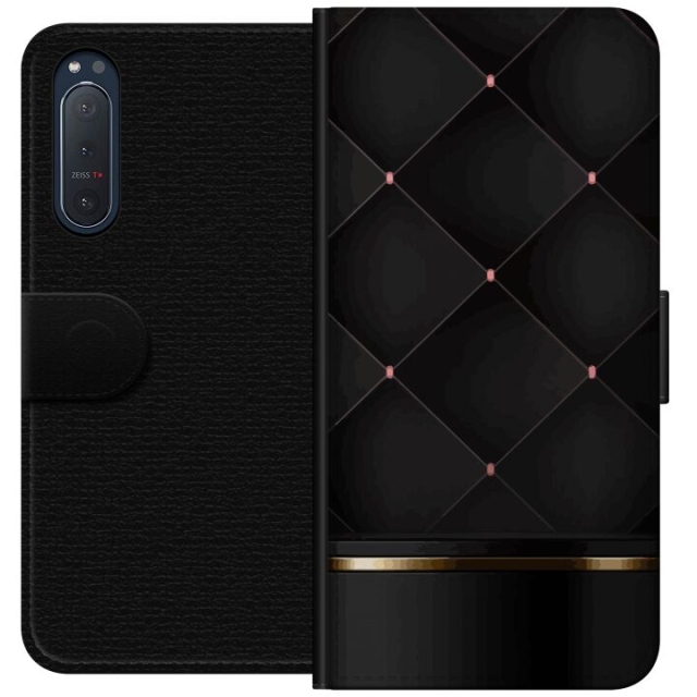Lompakkokotelo Sony Xperia 5 II-laitteelle, jossa on Ylellinen linja kuvio