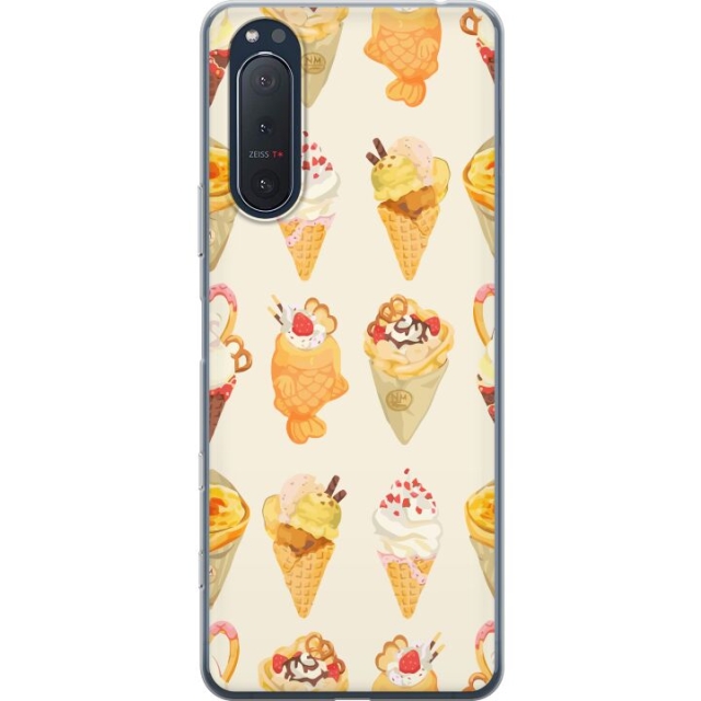 Kännykkäkuori Sony Xperia 5 II-laitteelle, jossa on Lasinen kuvio