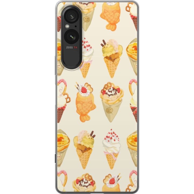 Kännykkäkuori Sony Xperia 5 V-laitteelle, jossa on Lasinen kuvio