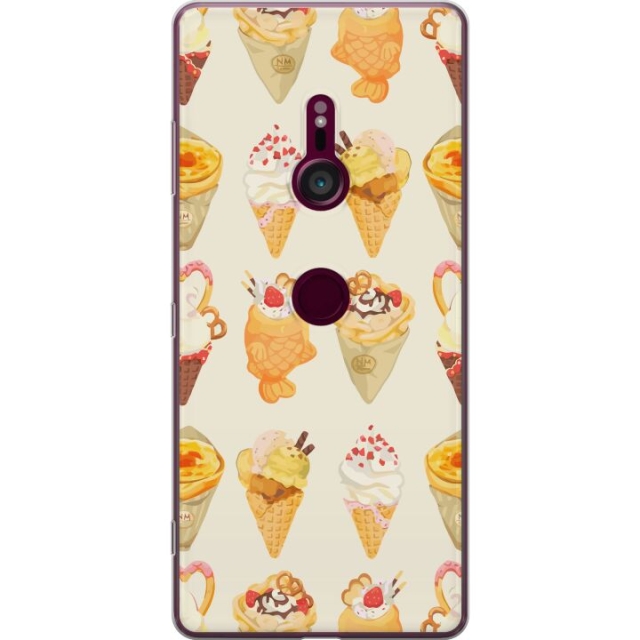 Kännykkäkuori Sony Xperia XZ3-laitteelle, jossa on Lasinen kuvio