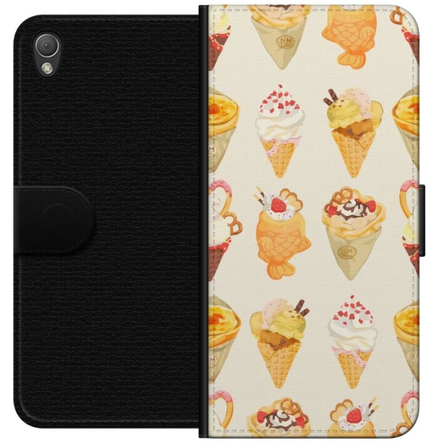 Lompakkokotelo Sony Xperia Z3-laitteelle, jossa on Lasinen kuvio