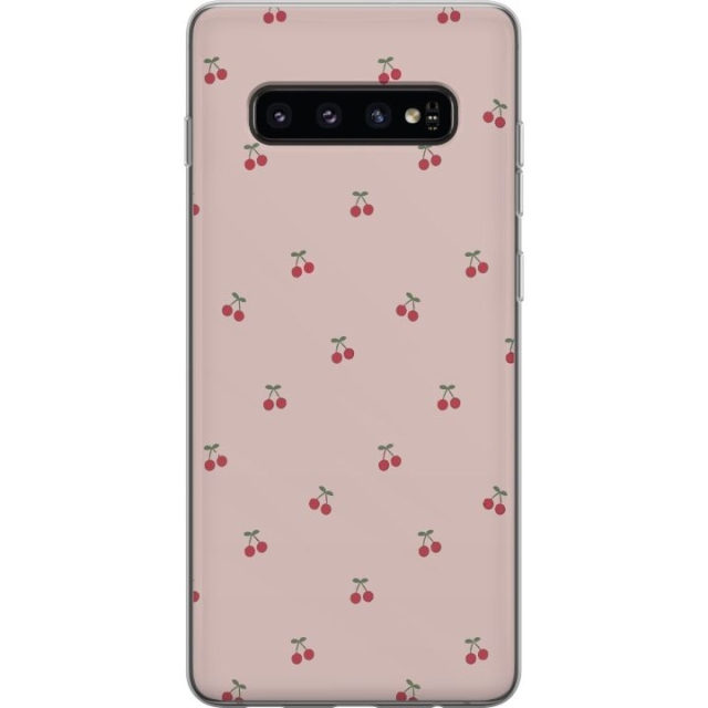 Kännykkäkuori Samsung Galaxy S10-laitteelle, jossa on Kirsikka kuvio
