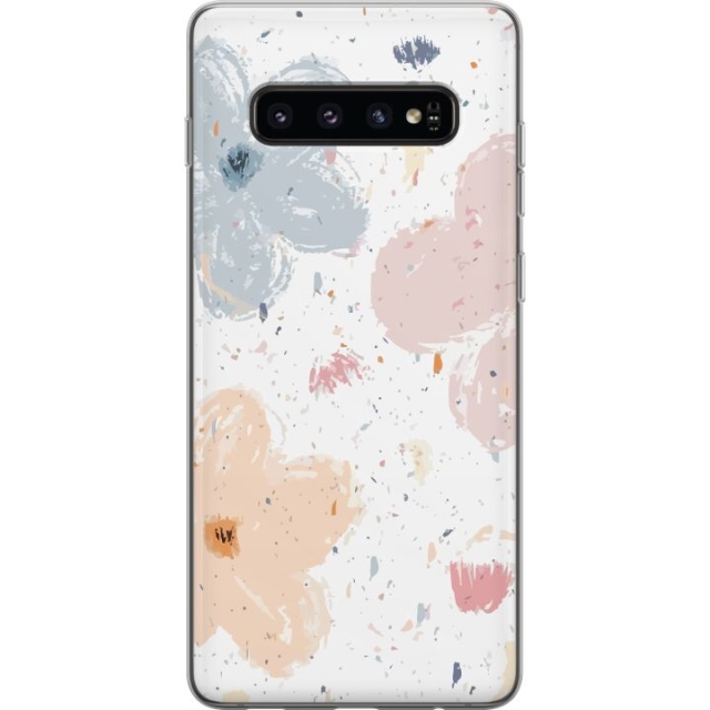 Kännykkäkuori Samsung Galaxy S10-laitteelle, jossa on Kukat kuvio