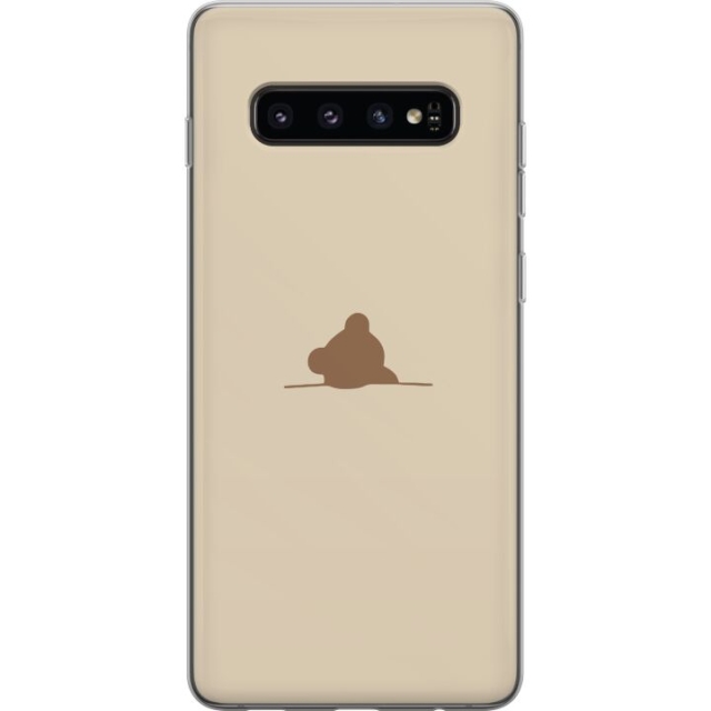 Kännykkäkuori Samsung Galaxy S10-laitteelle, jossa on Nalle kuvio