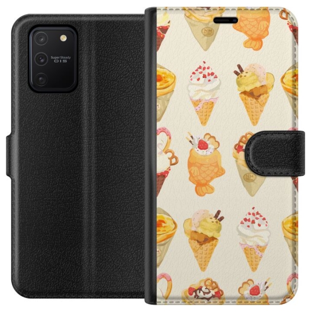 Lompakkokotelo Samsung Galaxy S10 Lite-laitteelle, jossa on Lasinen kuvio