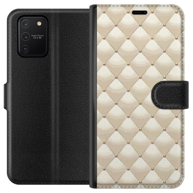Lompakkokotelo Samsung Galaxy S10 Lite-laitteelle, jossa on Kultakiilto kuvio