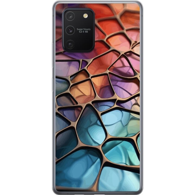 Kännykkäkuori Samsung Galaxy S10 Lite-laitteelle, jossa on Metallikuviointi kuvio