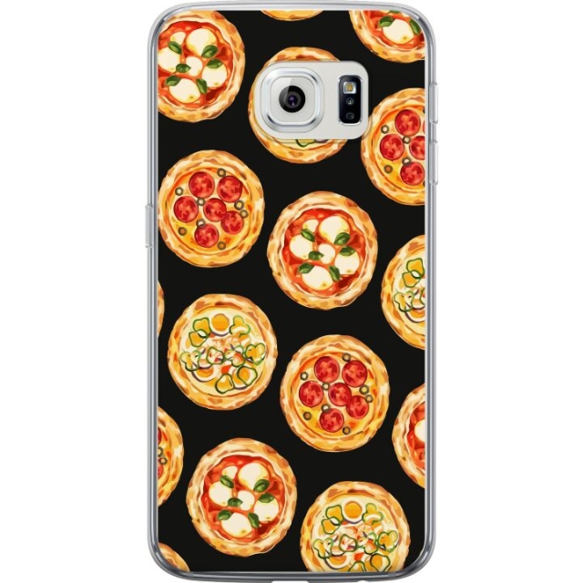 Kännykkäkuori Samsung Galaxy S6 edge-laitteelle, jossa on Pizza kuvio
