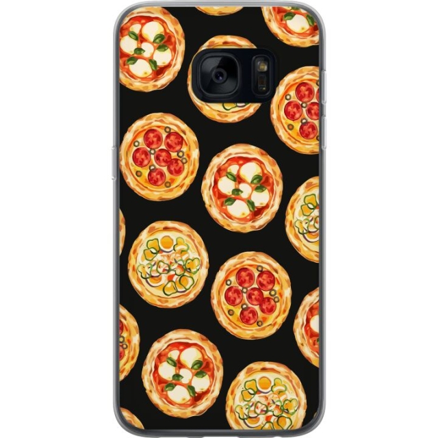 Kännykkäkuori Samsung Galaxy S7-laitteelle, jossa on Pizza kuvio