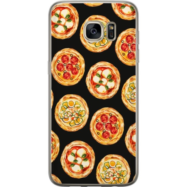 Kännykkäkuori Samsung Galaxy S7 edge-laitteelle, jossa on Pizza kuvio