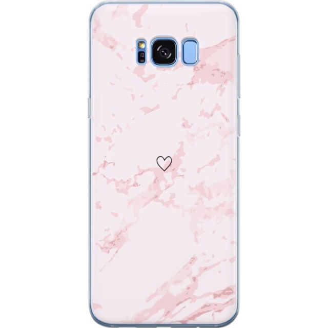 Kännykkäkuori Samsung Galaxy S8-laitteelle, jossa on Roosa Sydän kuvio