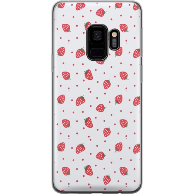 Kännykkäkuori Samsung Galaxy S9-laitteelle, jossa on Mansikat kuvio
