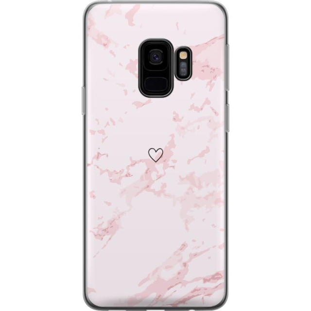 Kännykkäkuori Samsung Galaxy S9-laitteelle, jossa on Roosa Sydän kuvio