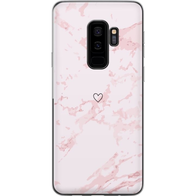 Kännykkäkuori Samsung Galaxy S9+-laitteelle, jossa on Roosa Sydän kuvio