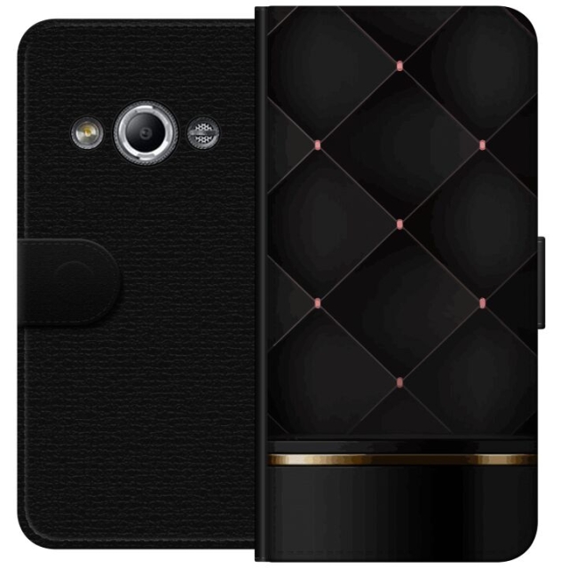 Lompakkokotelo Samsung Galaxy Xcover 3-laitteelle, jossa on Ylellinen linja kuvio