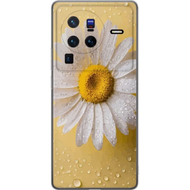 Kännykkäkuori vivo X80 Pro-laitteelle, jossa on Posliinikukka kuvio