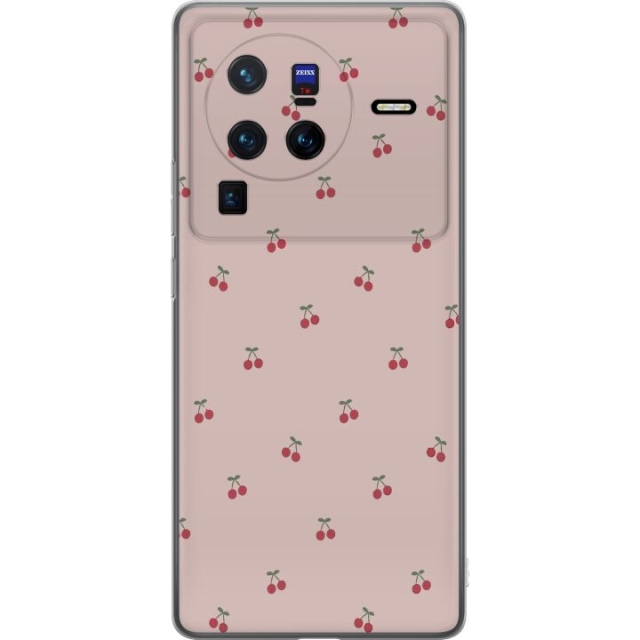 Kännykkäkuori vivo X80 Pro-laitteelle, jossa on Kirsikka kuvio