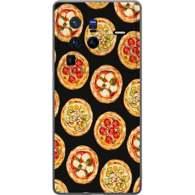 Kännykkäkuori vivo X80 Pro-laitteelle, jossa on Pizza kuvio