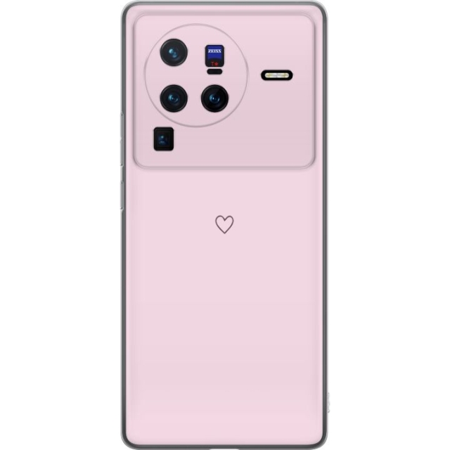 Kännykkäkuori vivo X80 Pro-laitteelle, jossa on Sydän kuvio