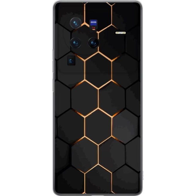 Kännykkäkuori vivo X80 Pro-laitteelle, jossa on Ylellinen Kuvio kuvio