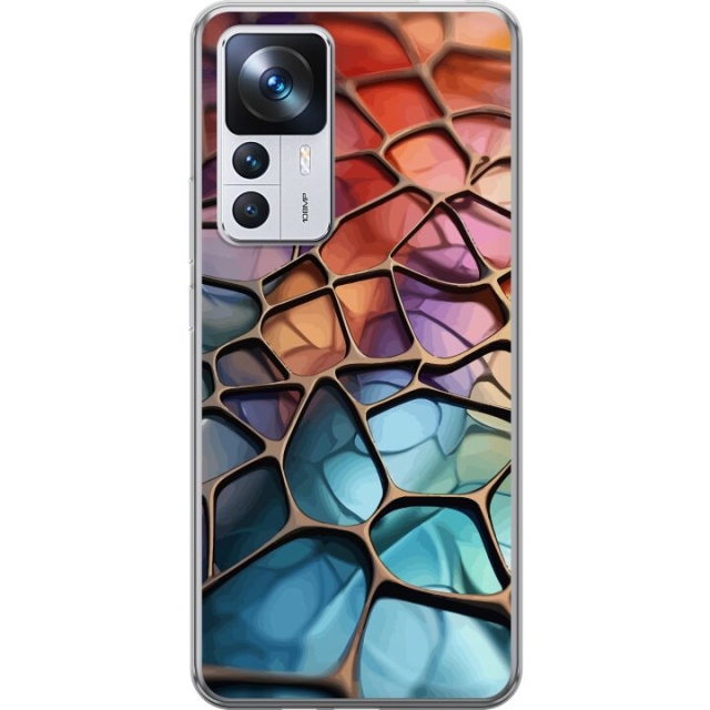 Kännykkäkuori Xiaomi 12T Pro-laitteelle, jossa on Metallikuviointi kuvio