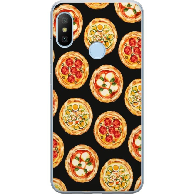 Kännykkäkuori Xiaomi Mi A2 Lite-laitteelle, jossa on Pizza kuvio