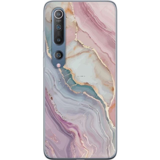 Kännykkäkuori Xiaomi Mi 10 5G-laitteelle, jossa on Marmori kuvio